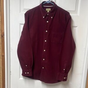 Sonoma Men's Burgundy button-down Shirt, large